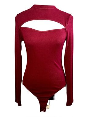 Hudson Jeans Casual Sweetheart Cut Long Sleeve Bodysuit, NWT, Size Small